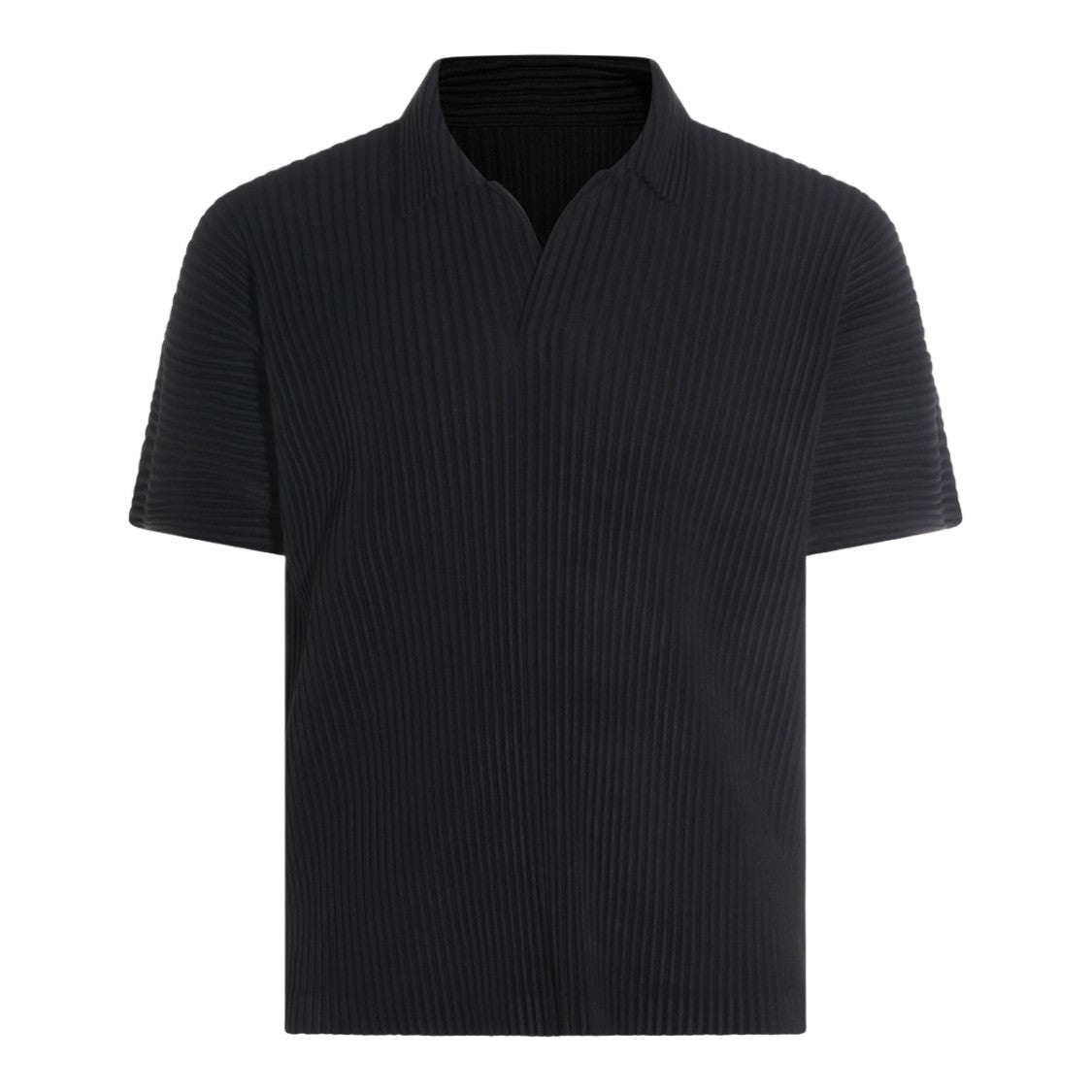 Homme Plissé Issey Miyake Short-Sleeve Polo Shirt With Pleated Texture
