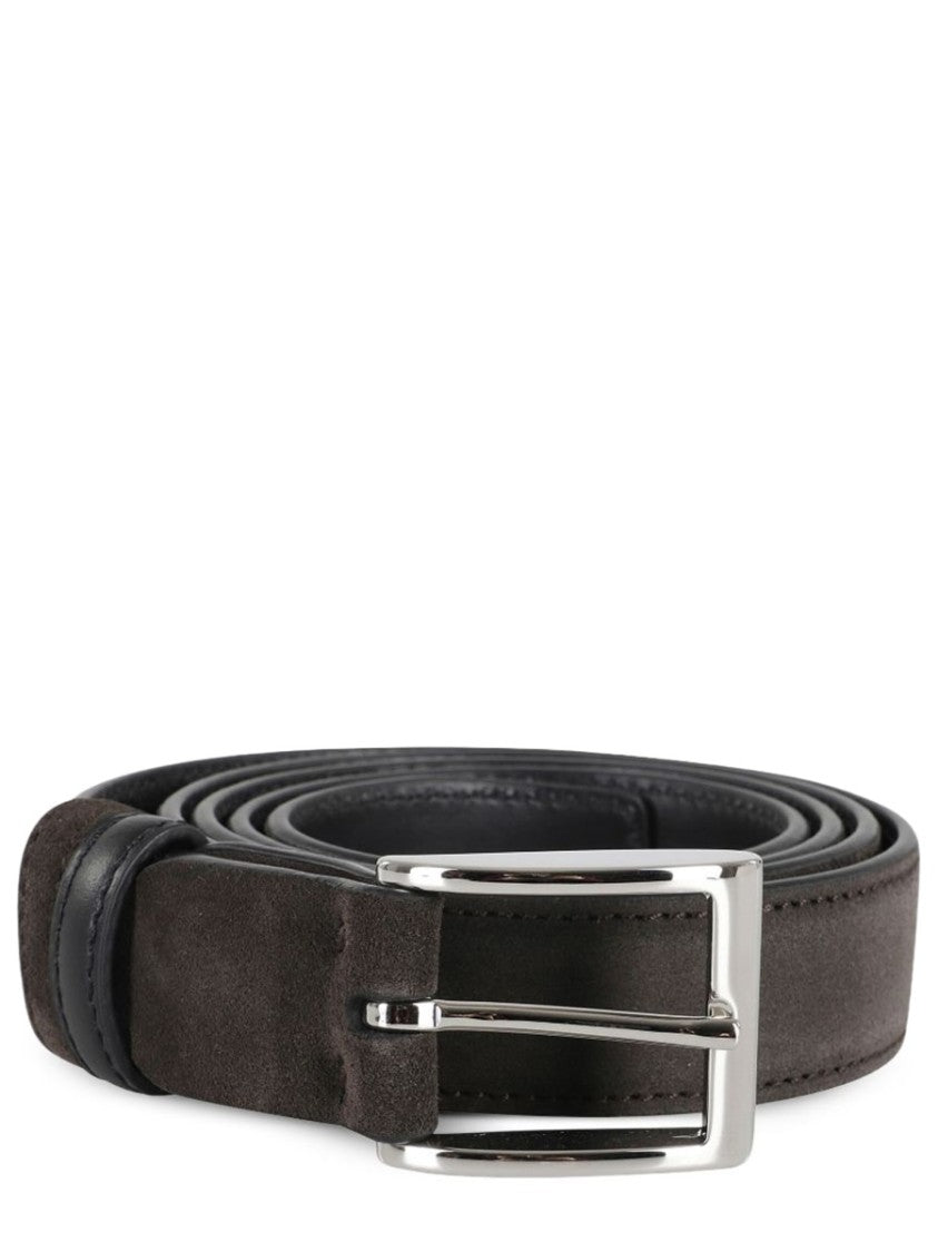Hogan Black Suede Calfskin Belt