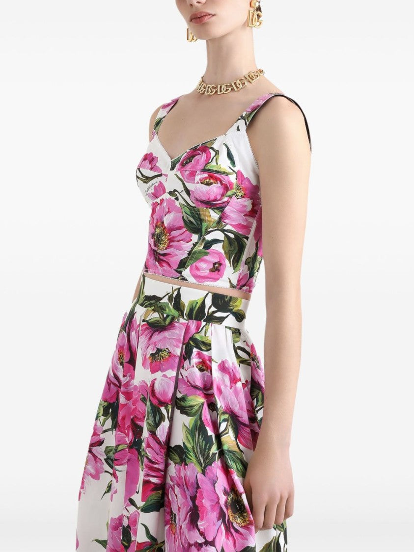 Dolce & Gabbana Top With Flower Print