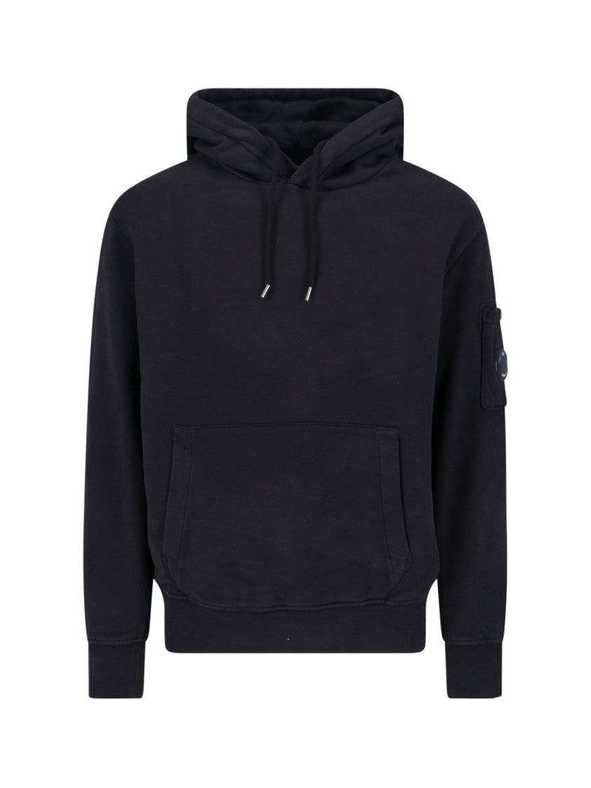 C.P. Company Logo Hoodie – Black