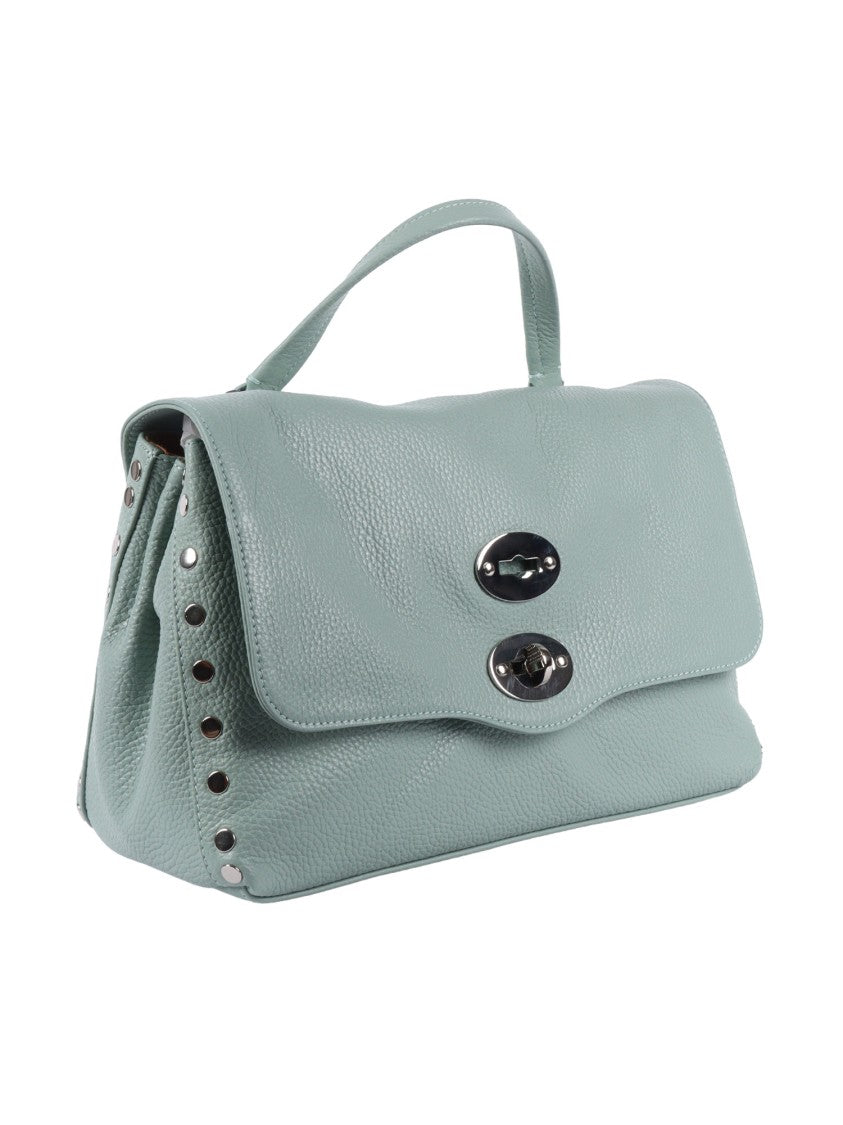 Zanellato Srl Green Piperita Daily Pebbled Leather Handbag