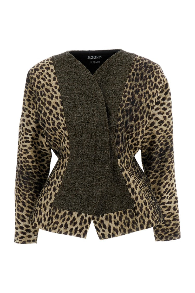 Jacquemus Leopard Print La Veste Paloma Jacket