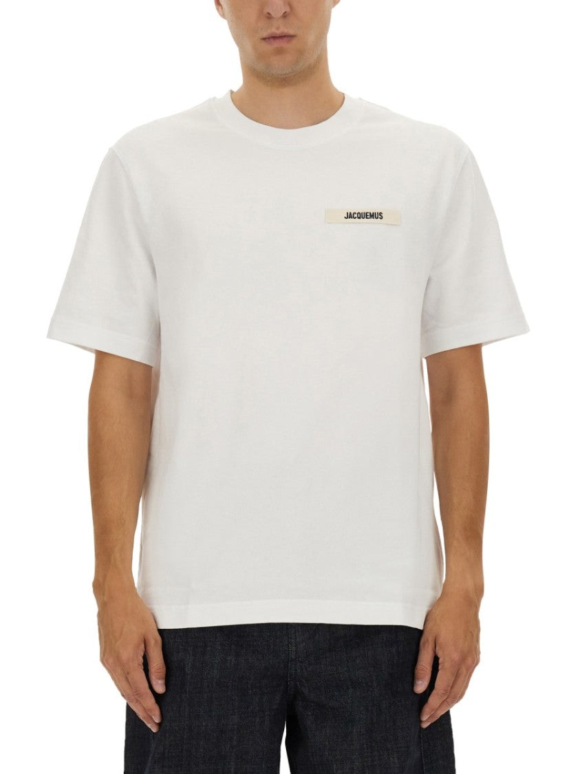 Jacquemus Neutral The Grosgrain Short-Sleeve Cotton Shirt