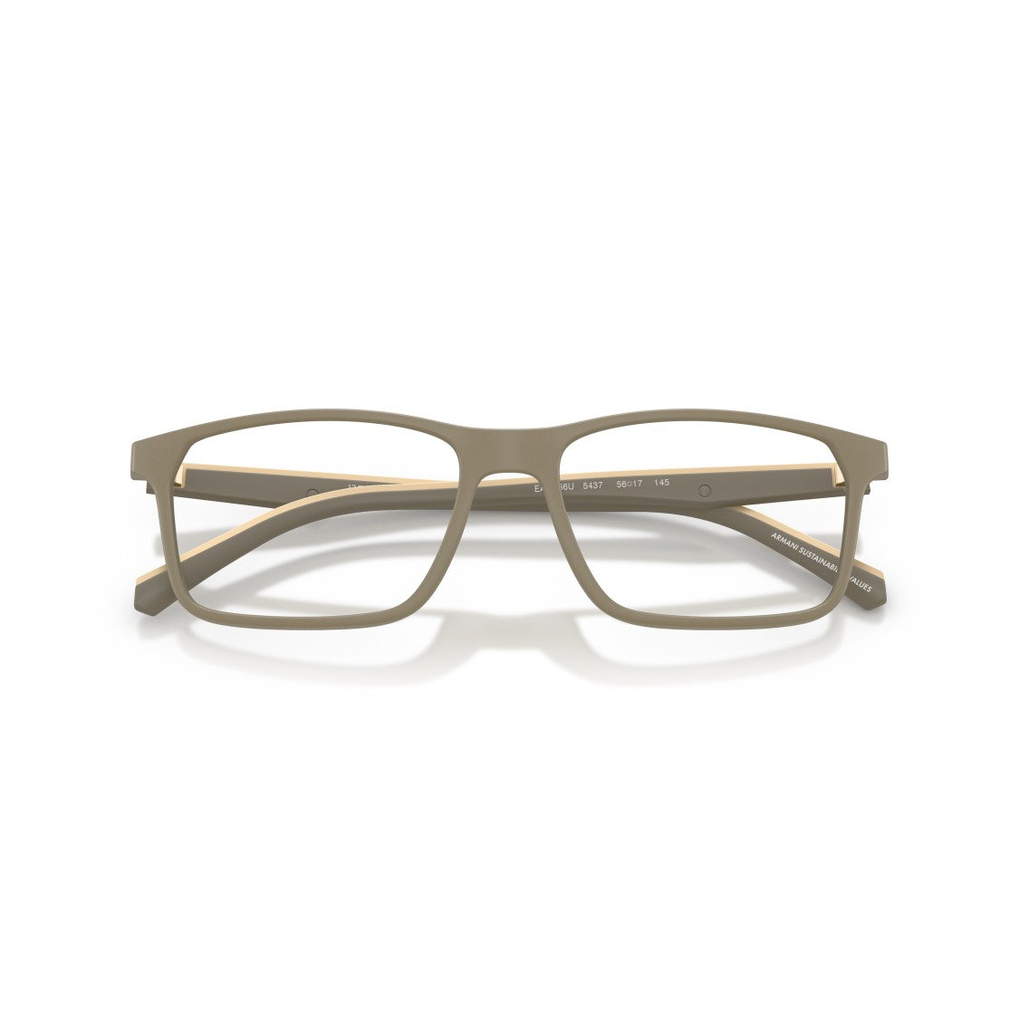 Emporio Armani 0Ea3266u Rectangular Matte Finish Eyeglasses With Subtle Logo