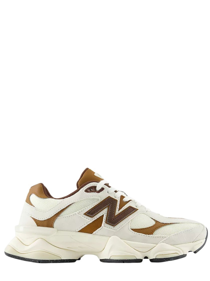 New Balance Brown 9060 Leather Mesh-Blend Chunky Sneakers