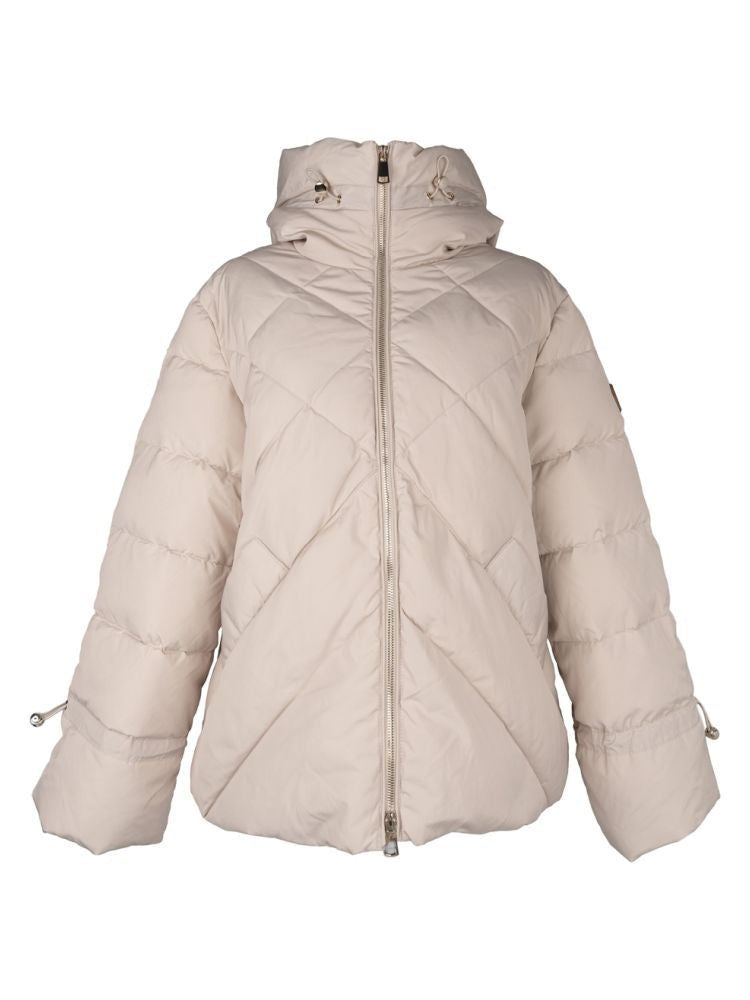 Sergio Moretti Quilted Brown Puffer Jacket With Adjustable Features