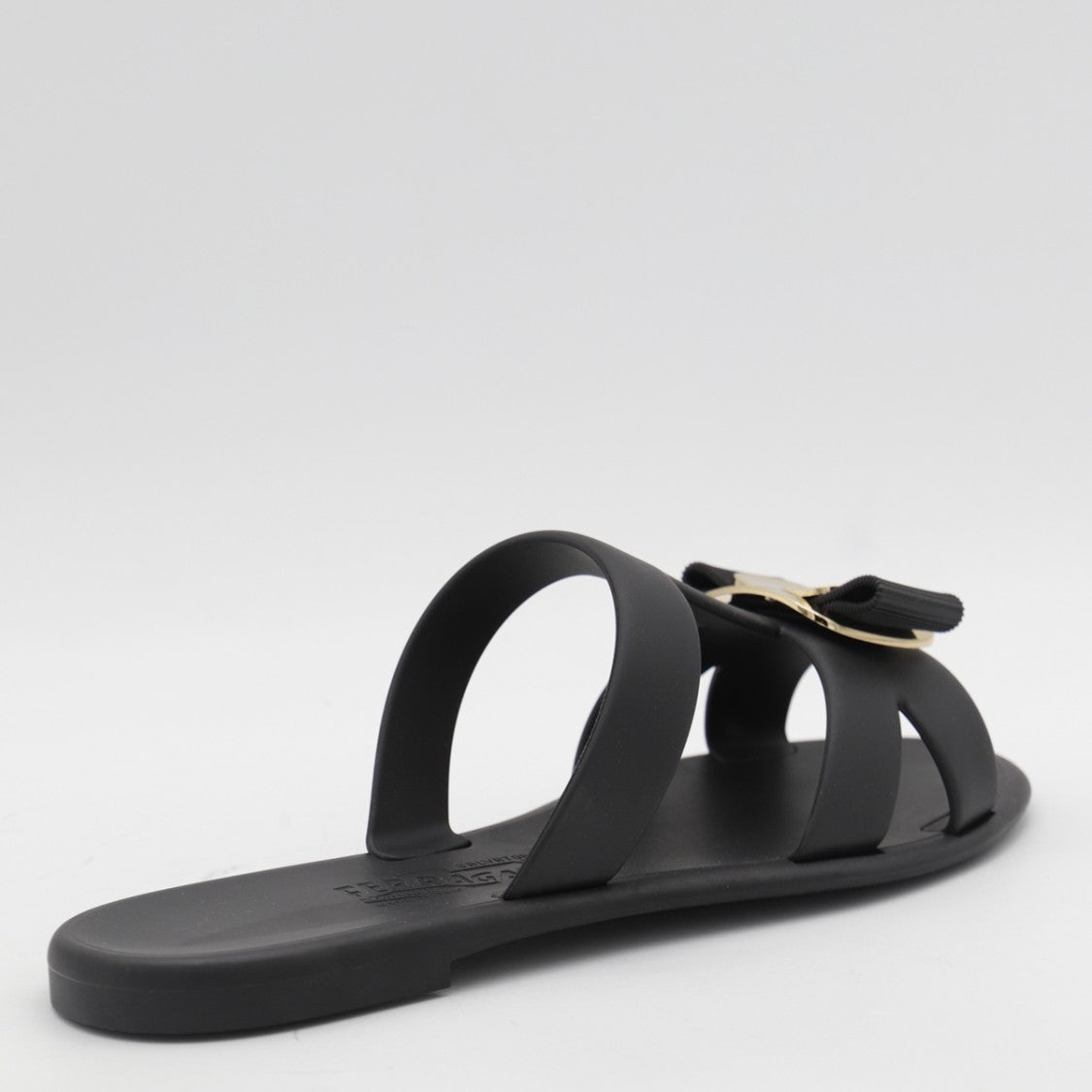 Ferragamo Flat Sandal With Subtle Gold-Tone Buckle