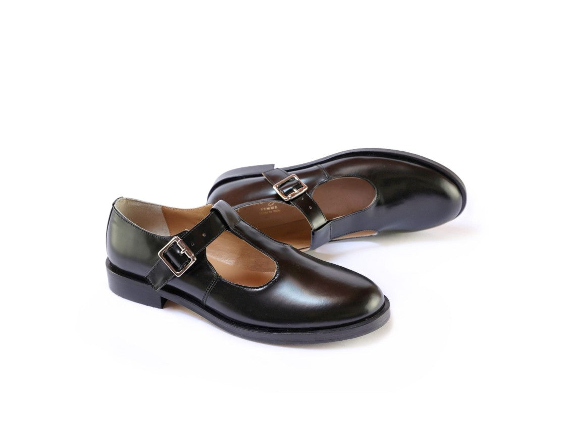 Ton Gout Katia Leather Ballerinas With T-Strap