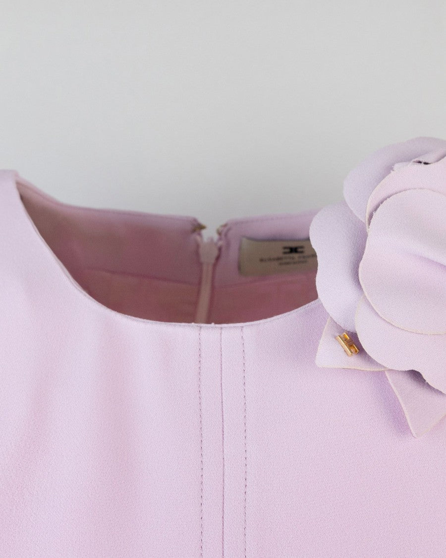 Elisabetta Franchi Lightweight Crêpe Dress With Floral Detail