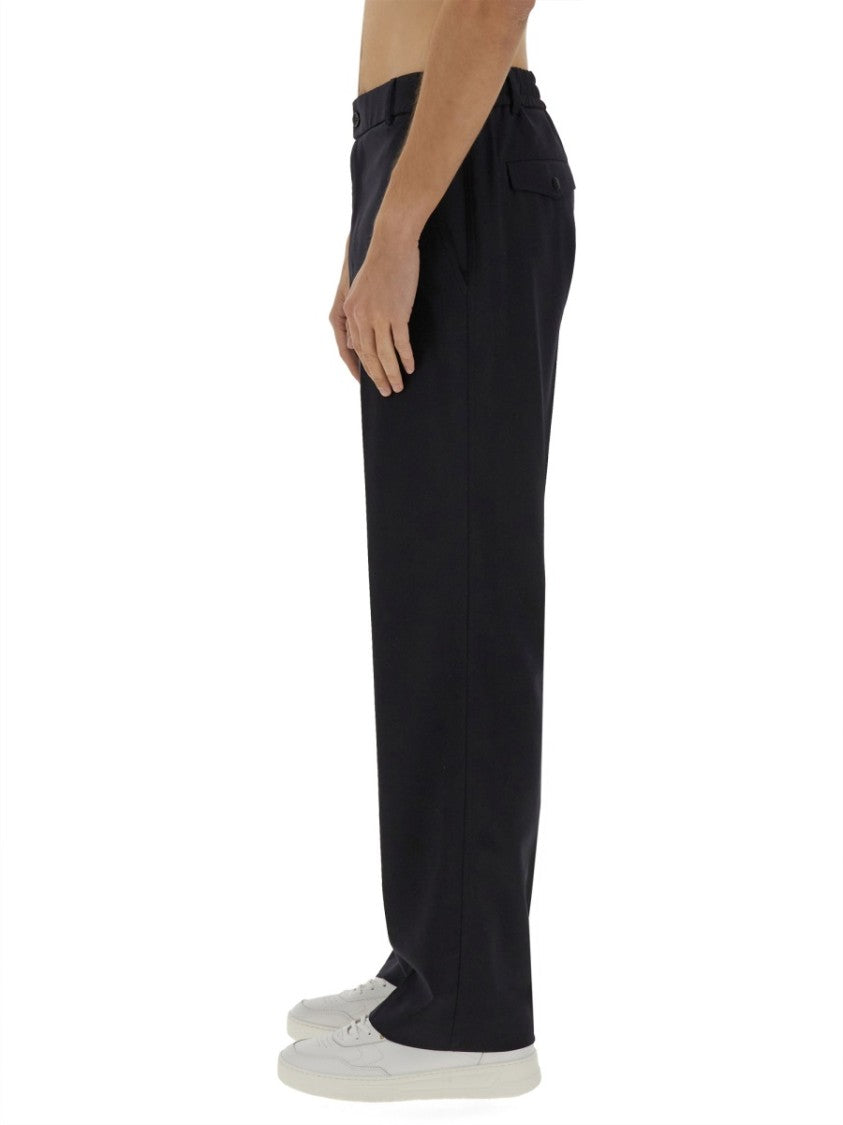 Moncler Classic Tailored Straight Leg Pants With Smooth Finish