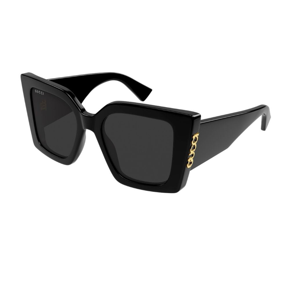 Gucci Oversized Wide Cat-Eye Sunglasses With Gold Accents