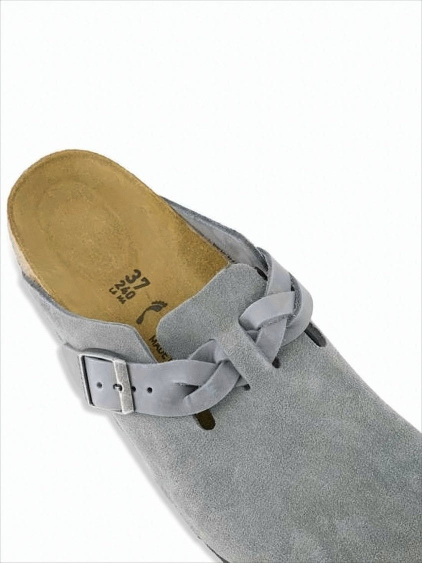 Birkenstock Suede Mule Slipper With Adjustable Leather Strap