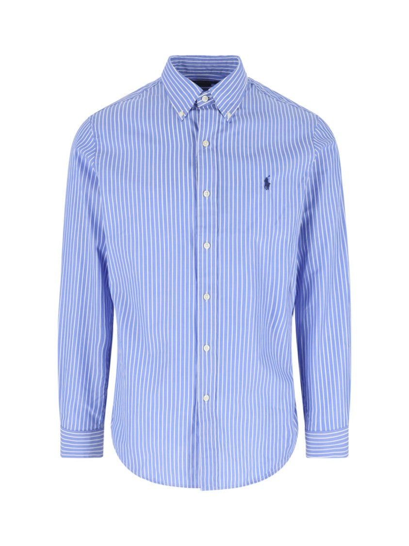 Polo Ralph Lauren Blue Vertical Striped Long-Sleeve Shirt