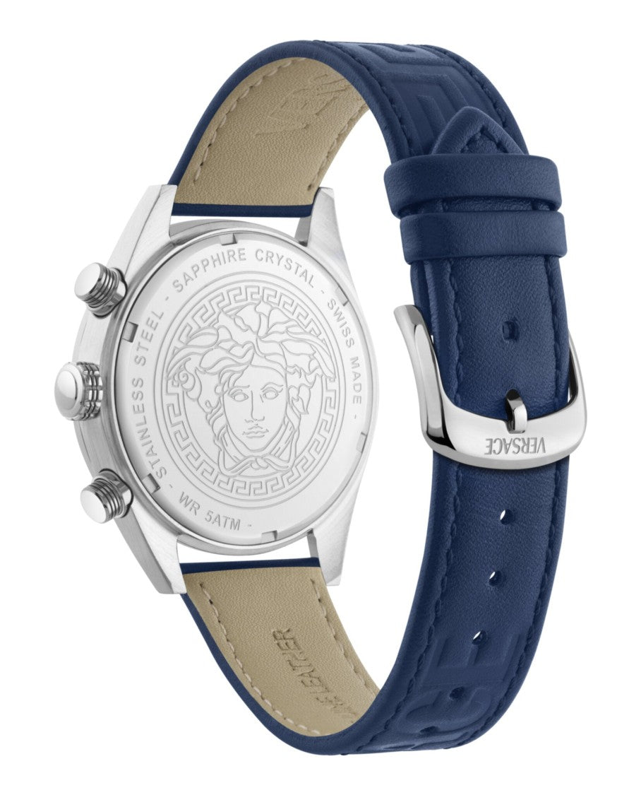 Versace Athletic Chrono Leather Strap