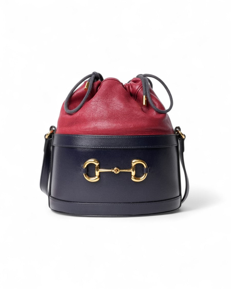 Gucci Medium Horsebit 1955 Bucket Bag In Two-Tone Leather