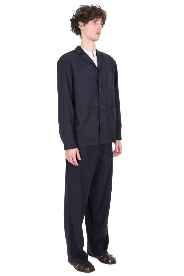 Officine Generale Sheldon Super 110S Wool Shirt Jacket