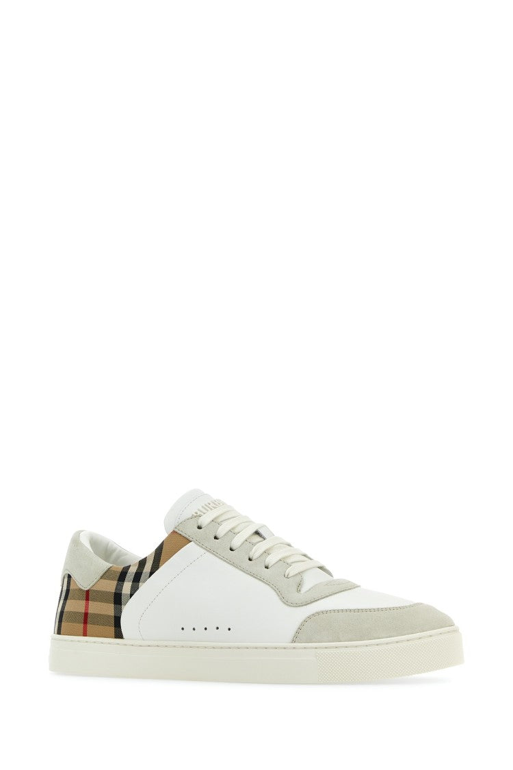 Burberry Multicolor Suede And Leather Sneakers
