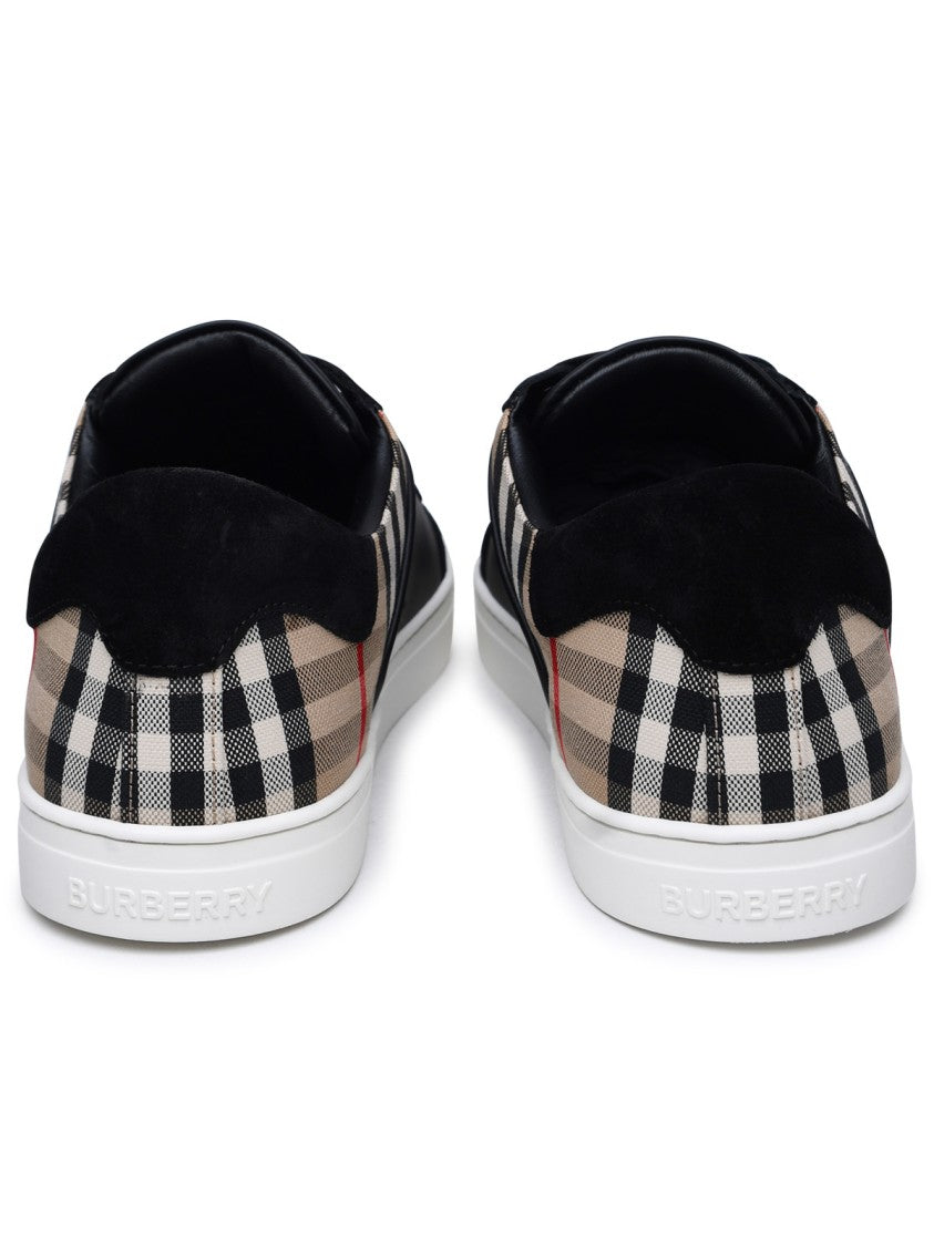 Burberry Stevie' Black Leather Sneakers