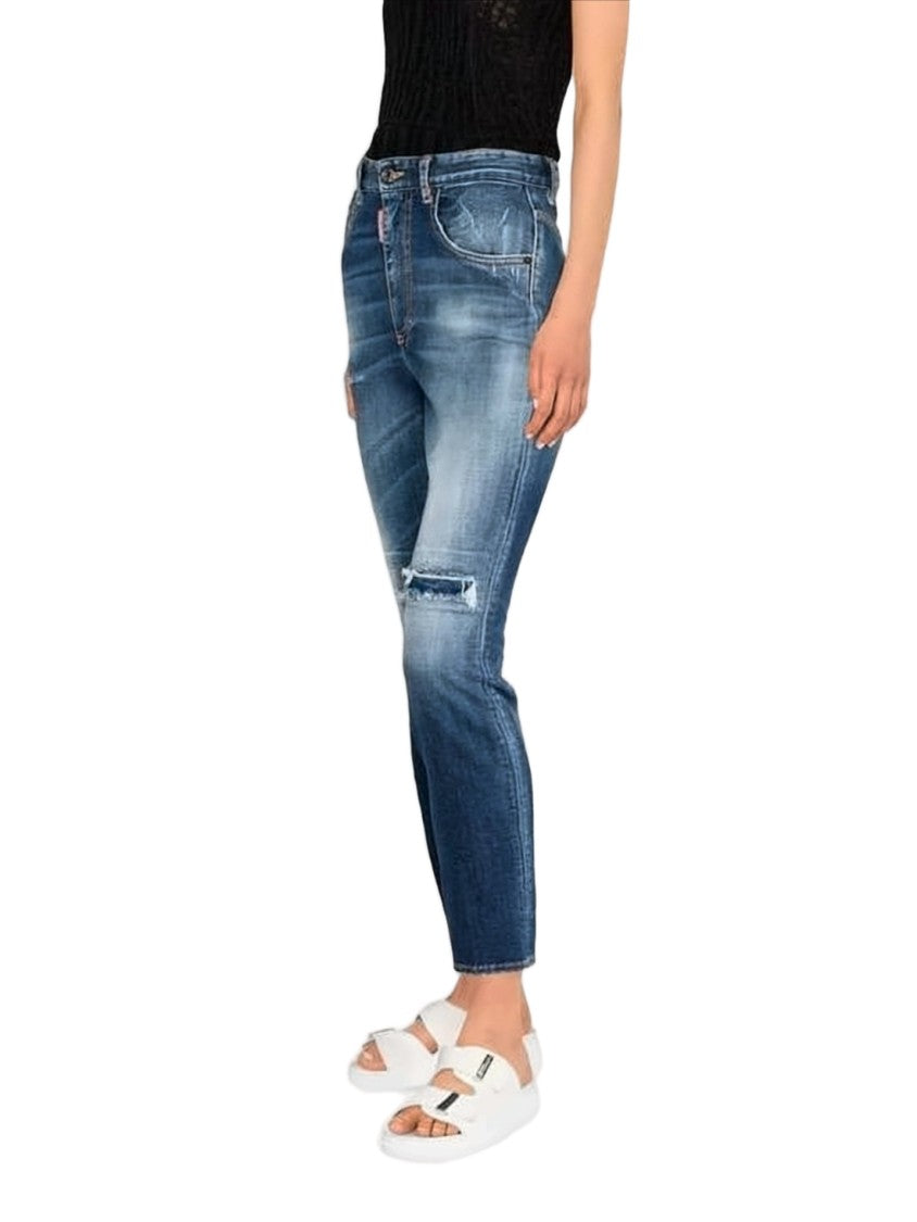 Dsquared2 Slim-Fit Distressed Denim Pants With Unique Details