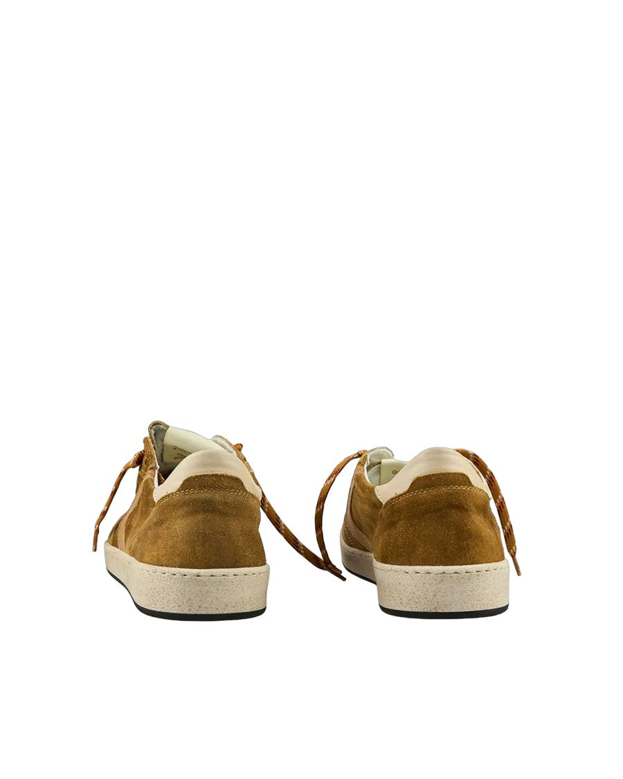 Valsport Davis Cognac Low-Top Suede Leather Sneakers