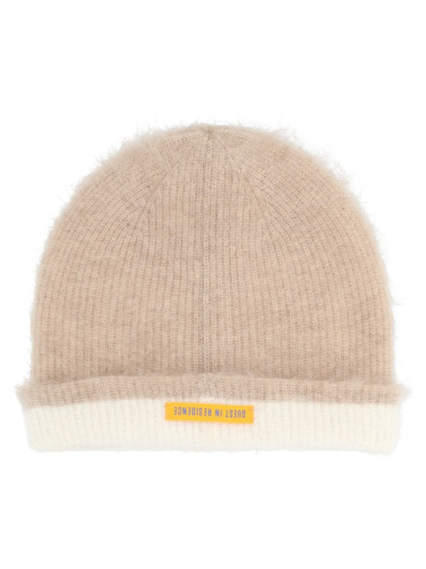 Guest In Residence Beige Cashmere Ribbed Knit Hat