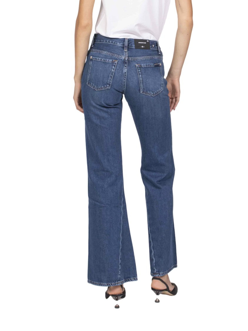7 For All Mankind Spencer High-Waist Flared Five-Pocket Denim Jeans