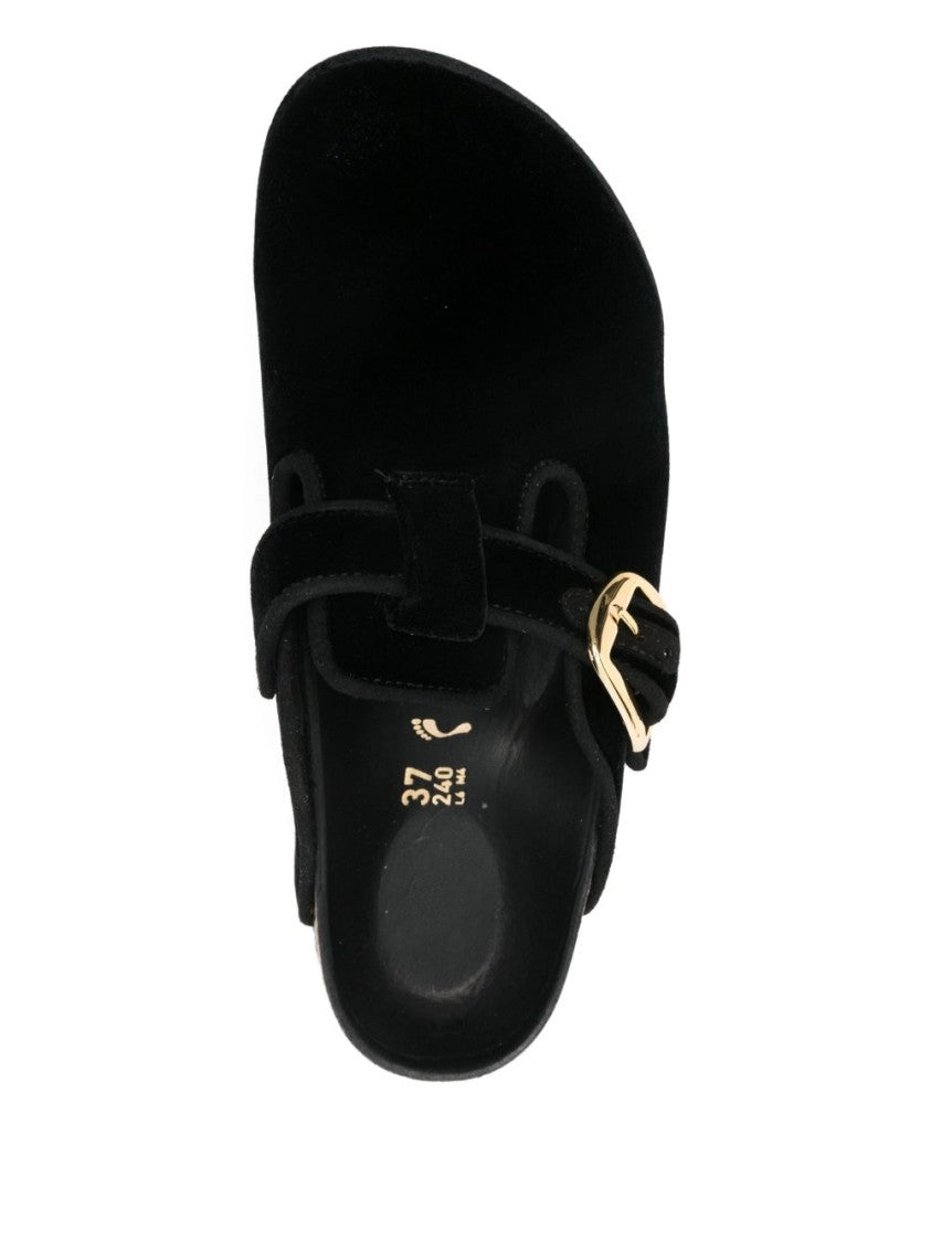 Birkenstock Casual Slip-On Sandals With Adjustable Gold Buckle
