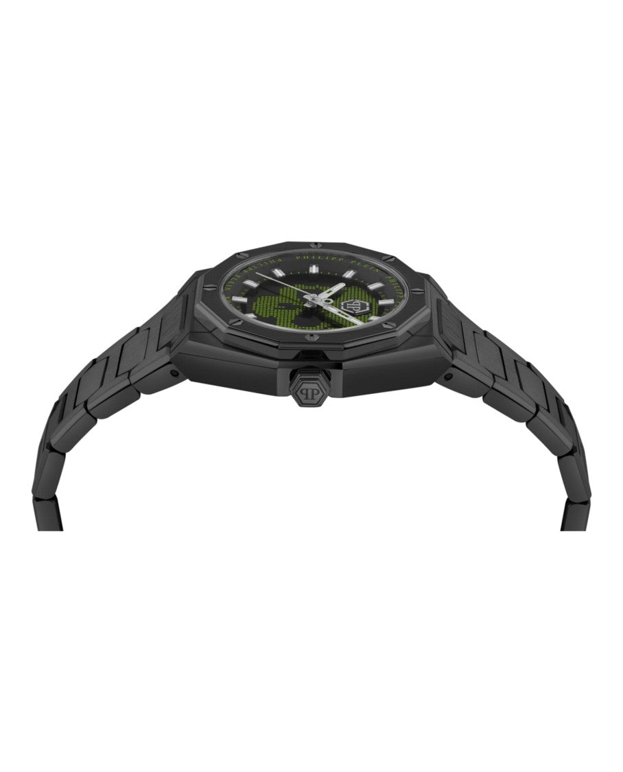 Philipp Plein Plein Deluxe Bracelet Watch With Black Guilloche Dial