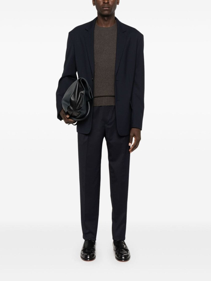 Drumohr Charcoal Grey Long Sleeve Crew Neck Sweater