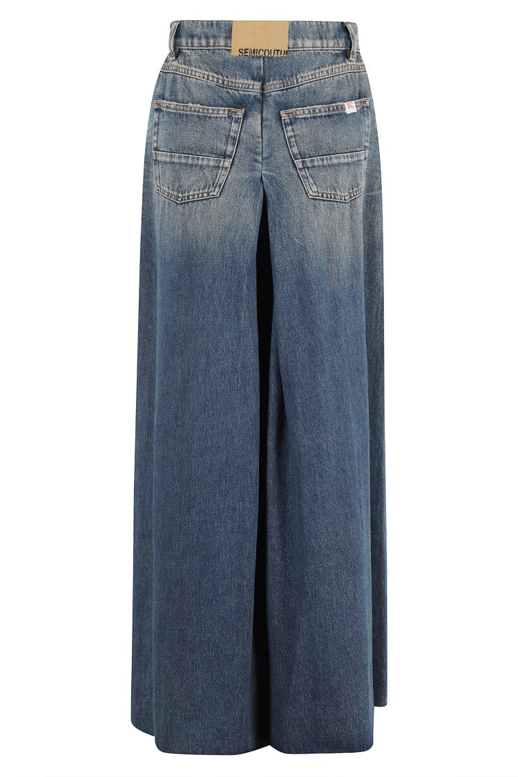 Semi Couture Wide-Leg Denim Pants