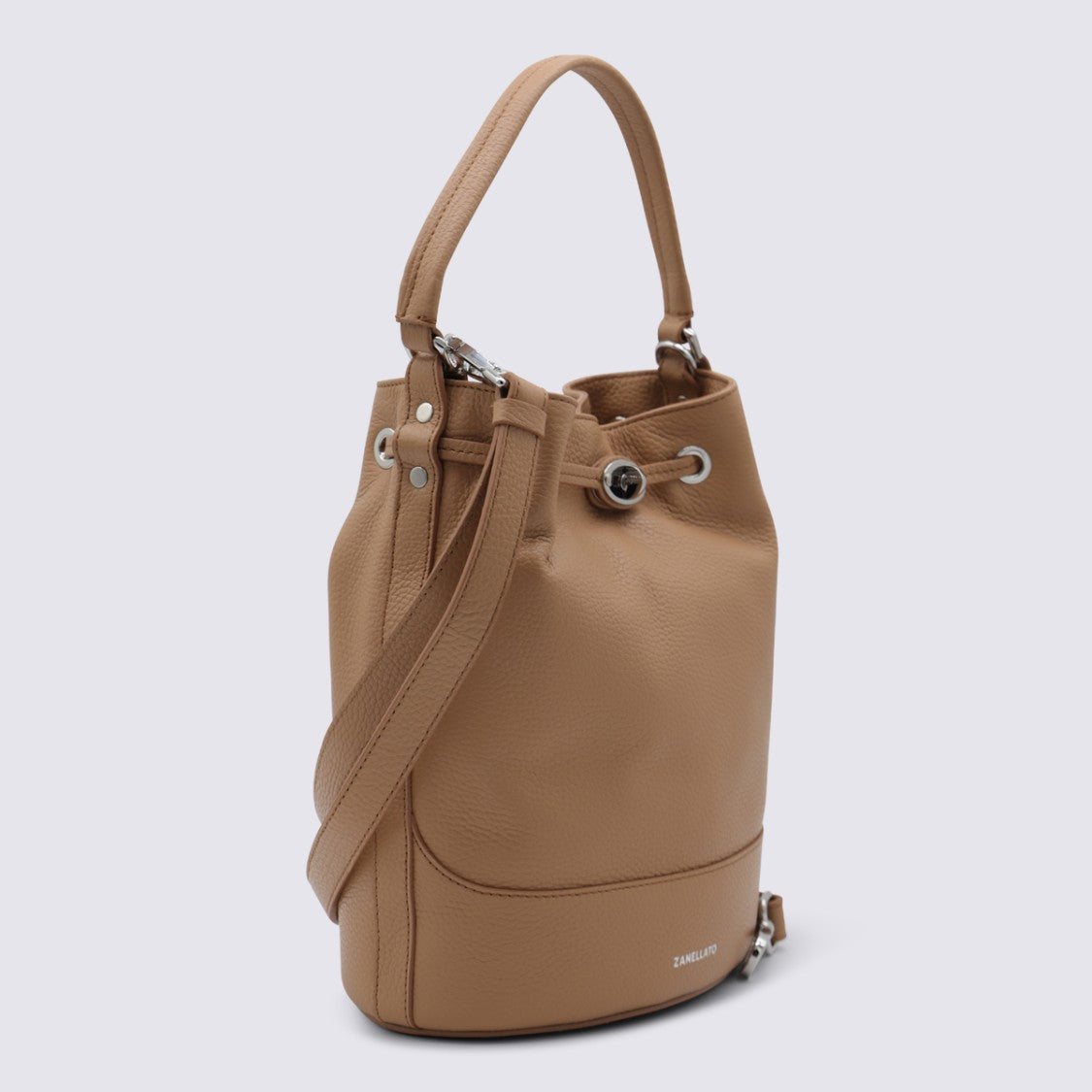 Zanellato Structured Bucket Bag With Distinctive Oval Clasp