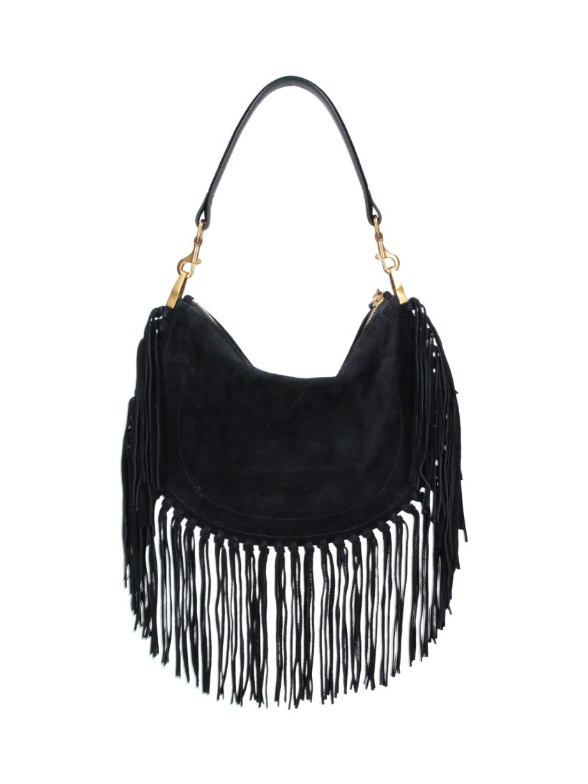 Isabel Marant Black Oskan Soft Suede Shoulder Bag