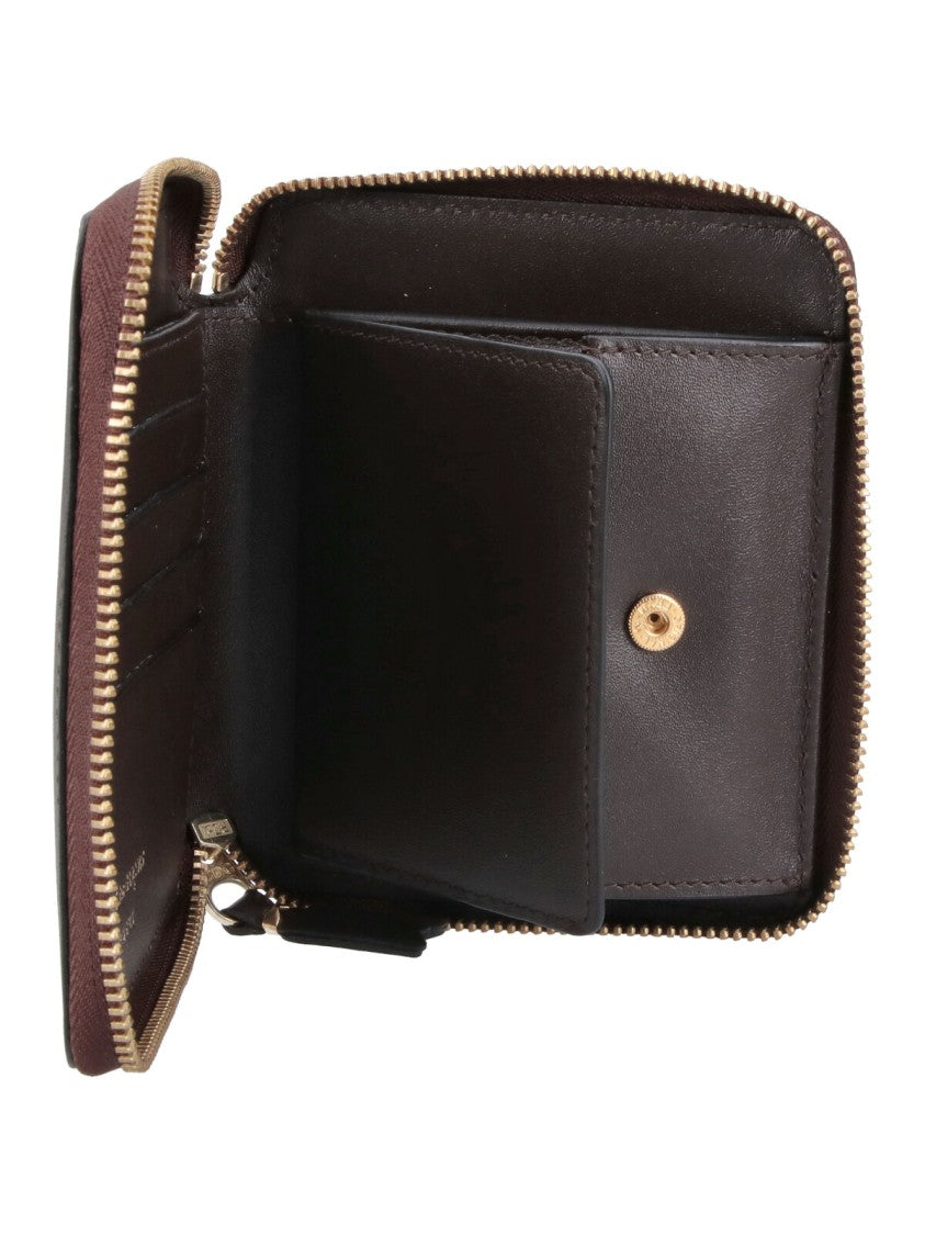 Comme Des Garçons Brown Leather Logo Wallet