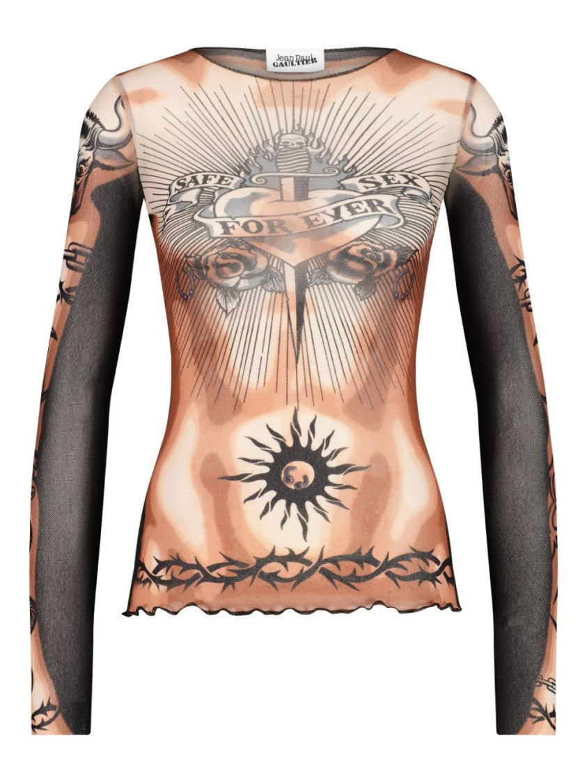 Jean Paul Gaultier Multicolour Silk And Nylon Halter Top