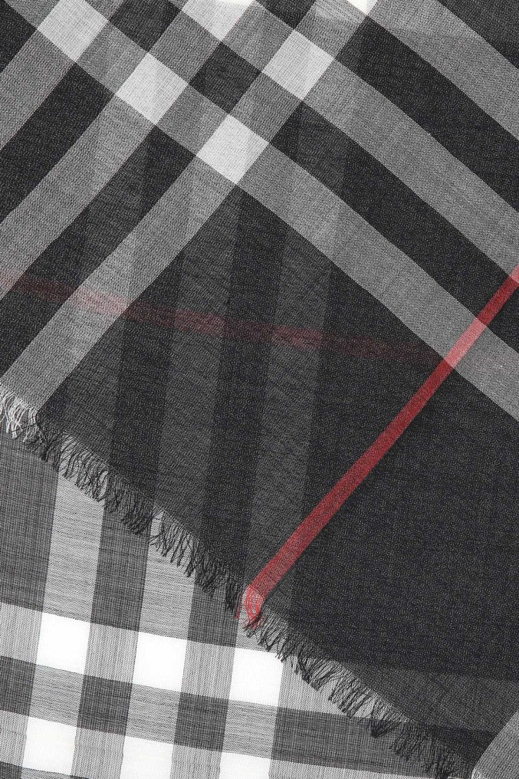 Burberry Embroidered Wool Blend Scarf