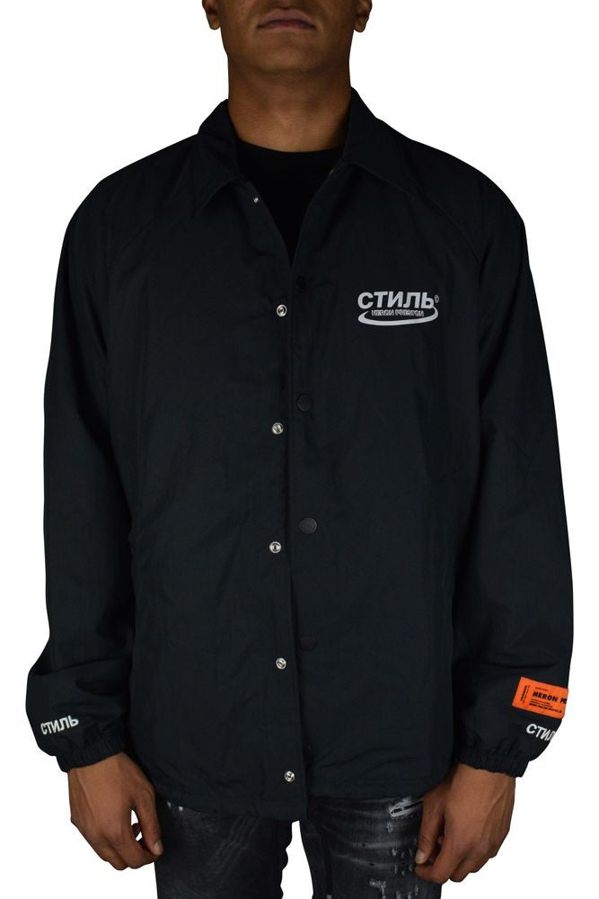 Heron Preston Casual Black Jacket With Integrated Hood