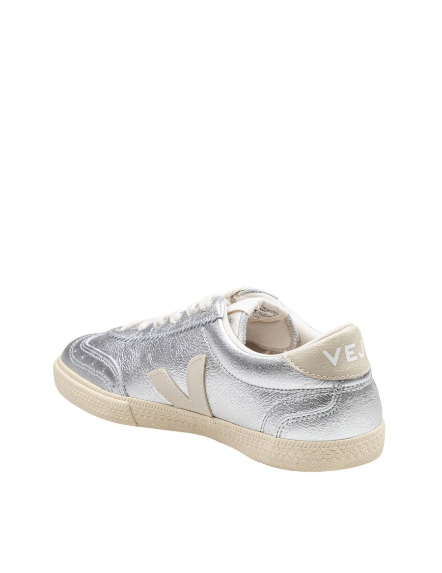 Veja Silver Volley Leather Sneakers