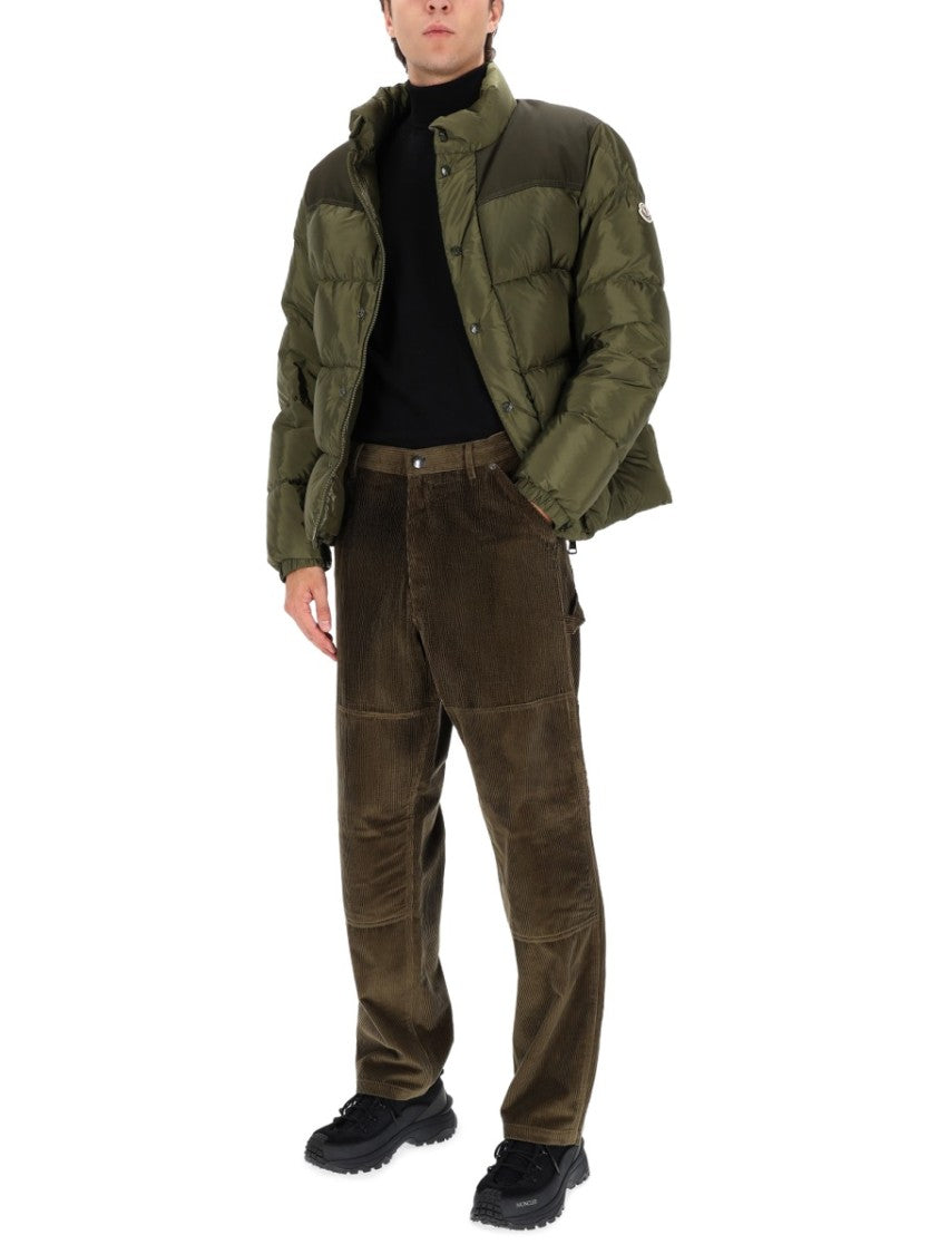 Moncler Relaxed Fit Ribbed Corduroy Pants With Multiple Pockets