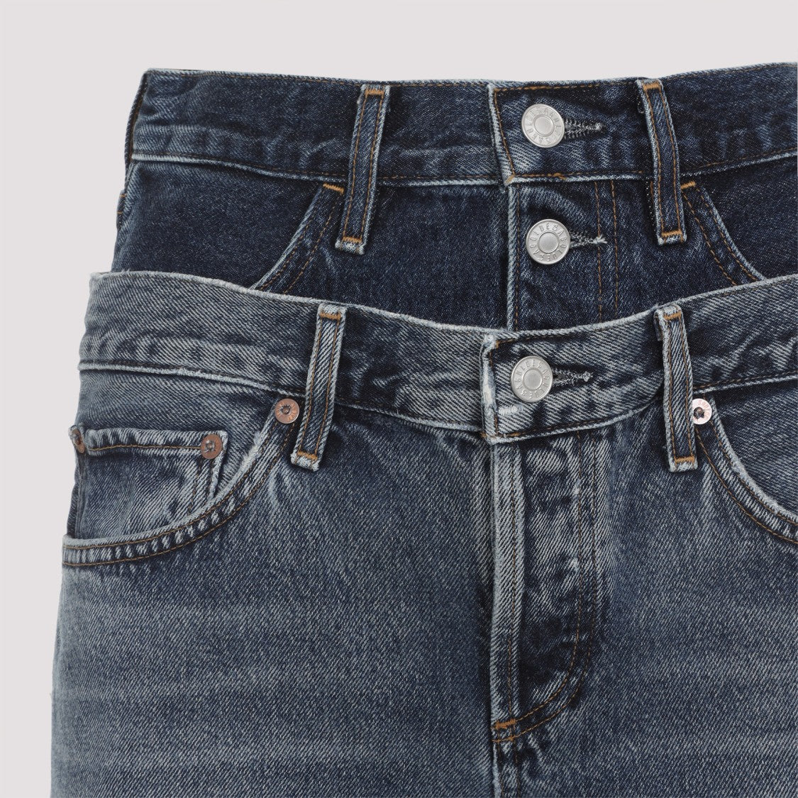 Agolde Elson Blue Cotton Jeans