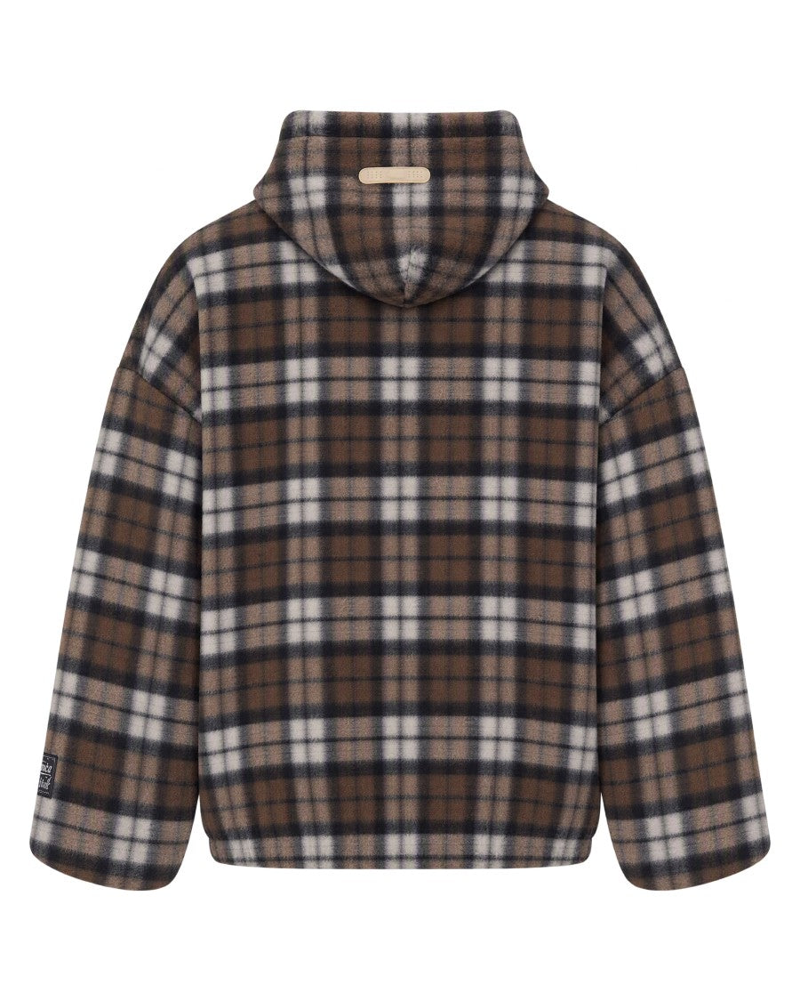 Pdf Earth Tone Forte Plaid Zip-Up Hooded Jacket