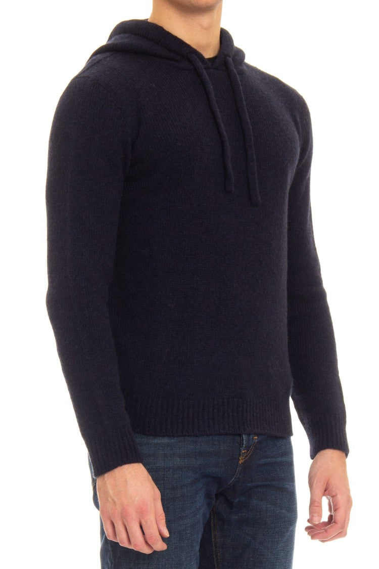 Roberto Collina Camel Wool Hooded Sweater