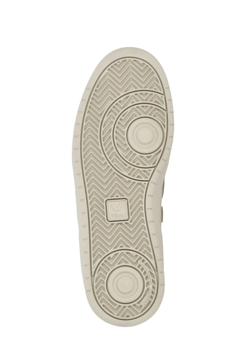 Veja White V-90 Suede Inserts Leather Sneakers