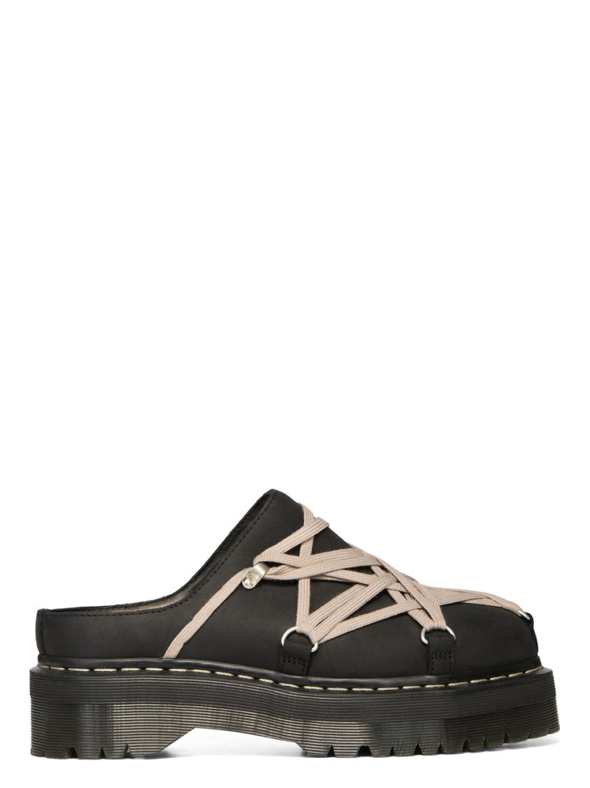 Dr. Martens X Rick Owens Quad Sole Lace-Up Mule Shoes With Rugged Tread