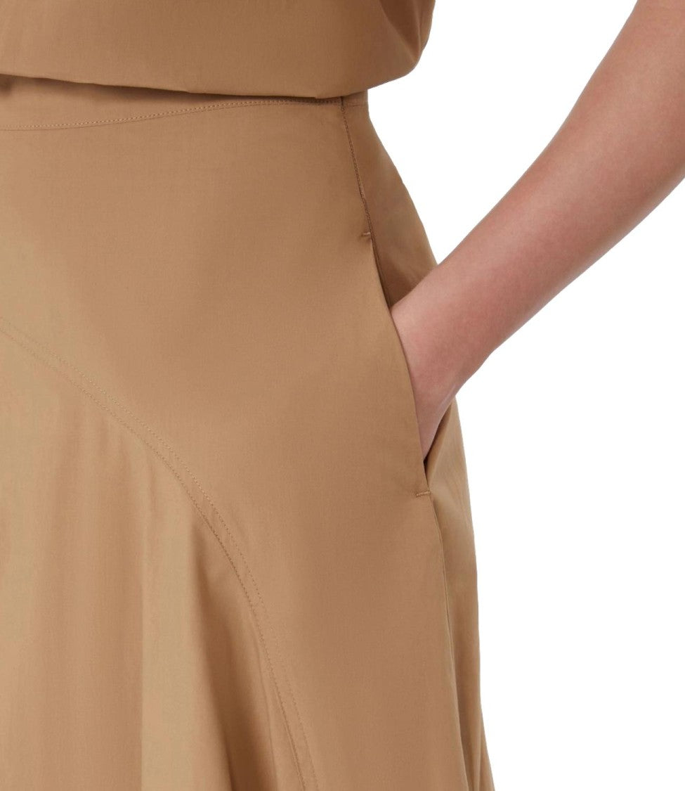 Max Mara Cuoio Brown Wkdzattera Cotton Skirt