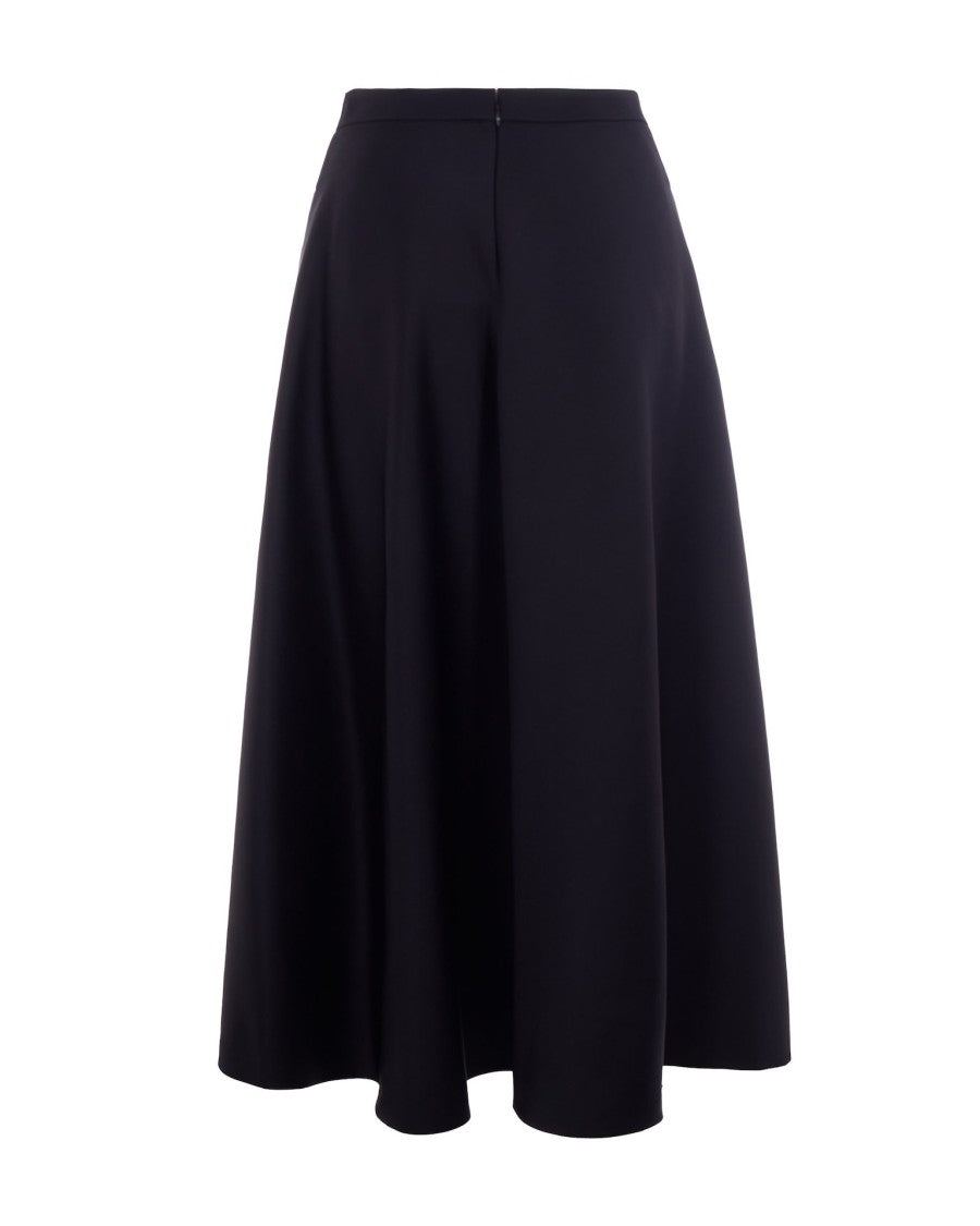 Elisabetta Franchi Flared Midi Skirt With Gold-Tone Logo Chain Detail