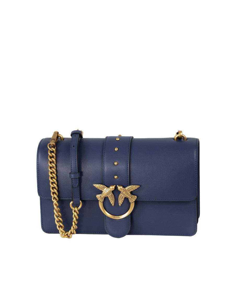 Pinko Medium Love Bag Blue Crossbody Bag