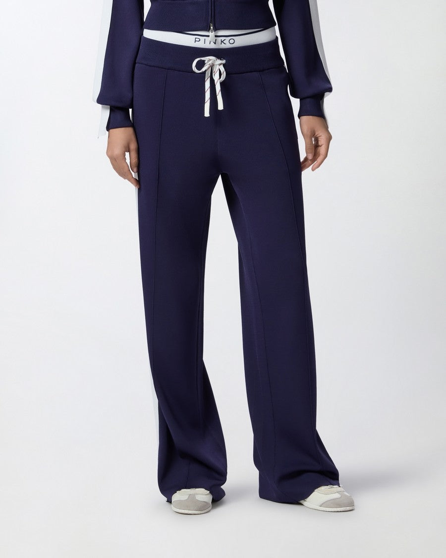 Pinko Multicolor Viscose Blend Wide Leg Trousers