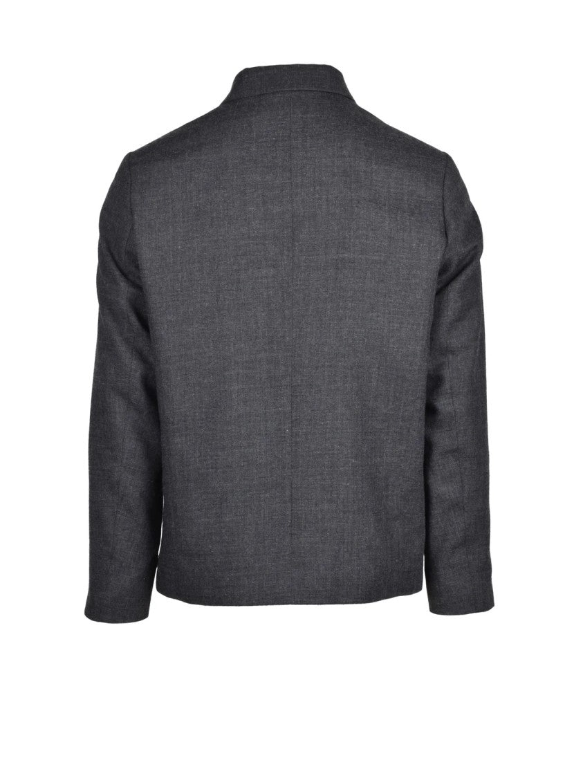Officina 36 Grey Unlined Wool-Blend Jacket