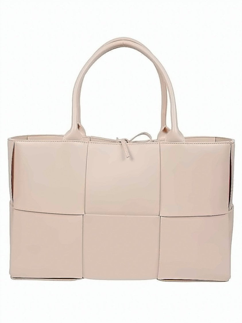 Bottega Veneta Woven Design Lambskin Tote Bag With Padded Panels