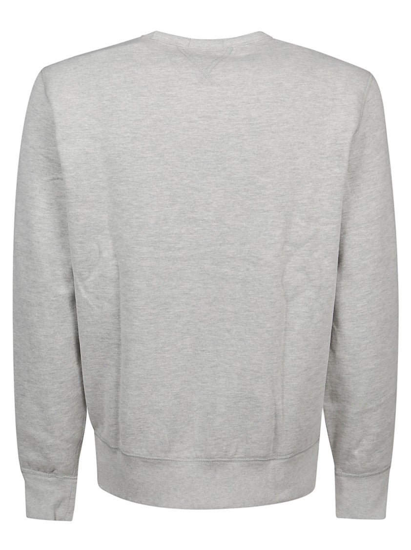 Polo Ralph Lauren Heathered Crew Neck Cotton-Blend Sweatshirt
